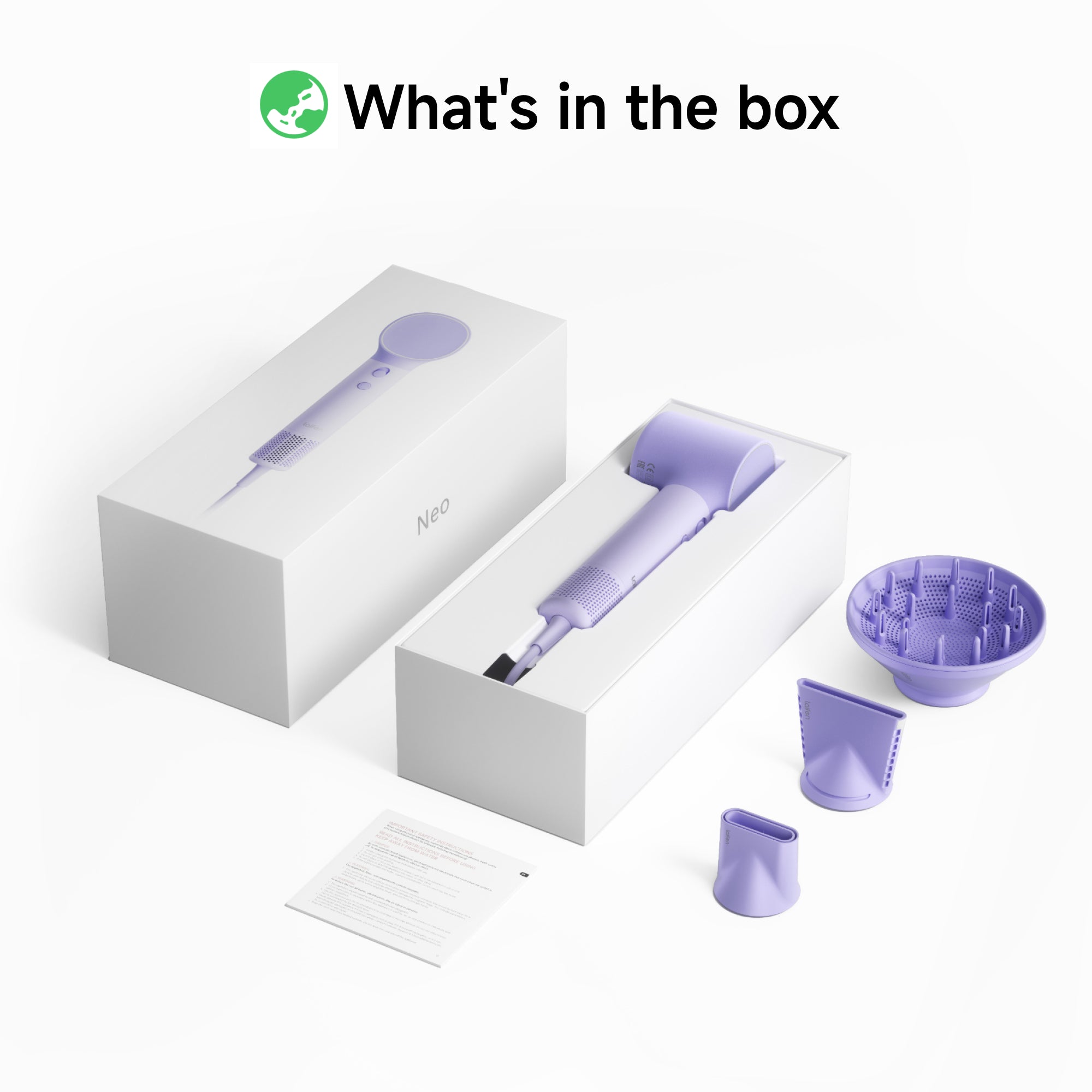 NEO Haartrockner mit 3 Aufsätzen